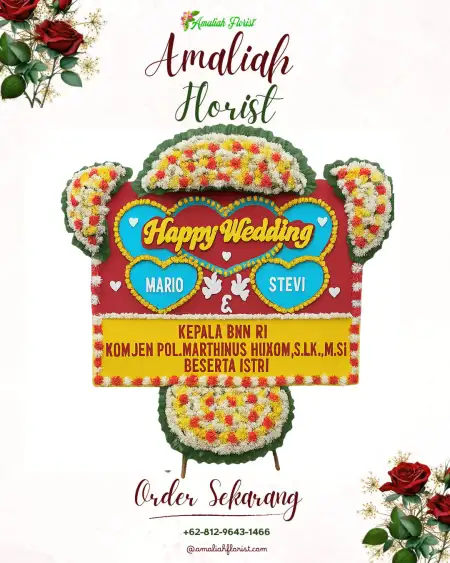 Papan Bunga Pernikahan Sukorejo